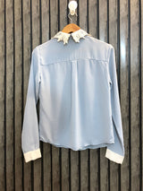 Chest 17  Length 22  Fabric Chiffon Modern Full Sleeves Tops for Women