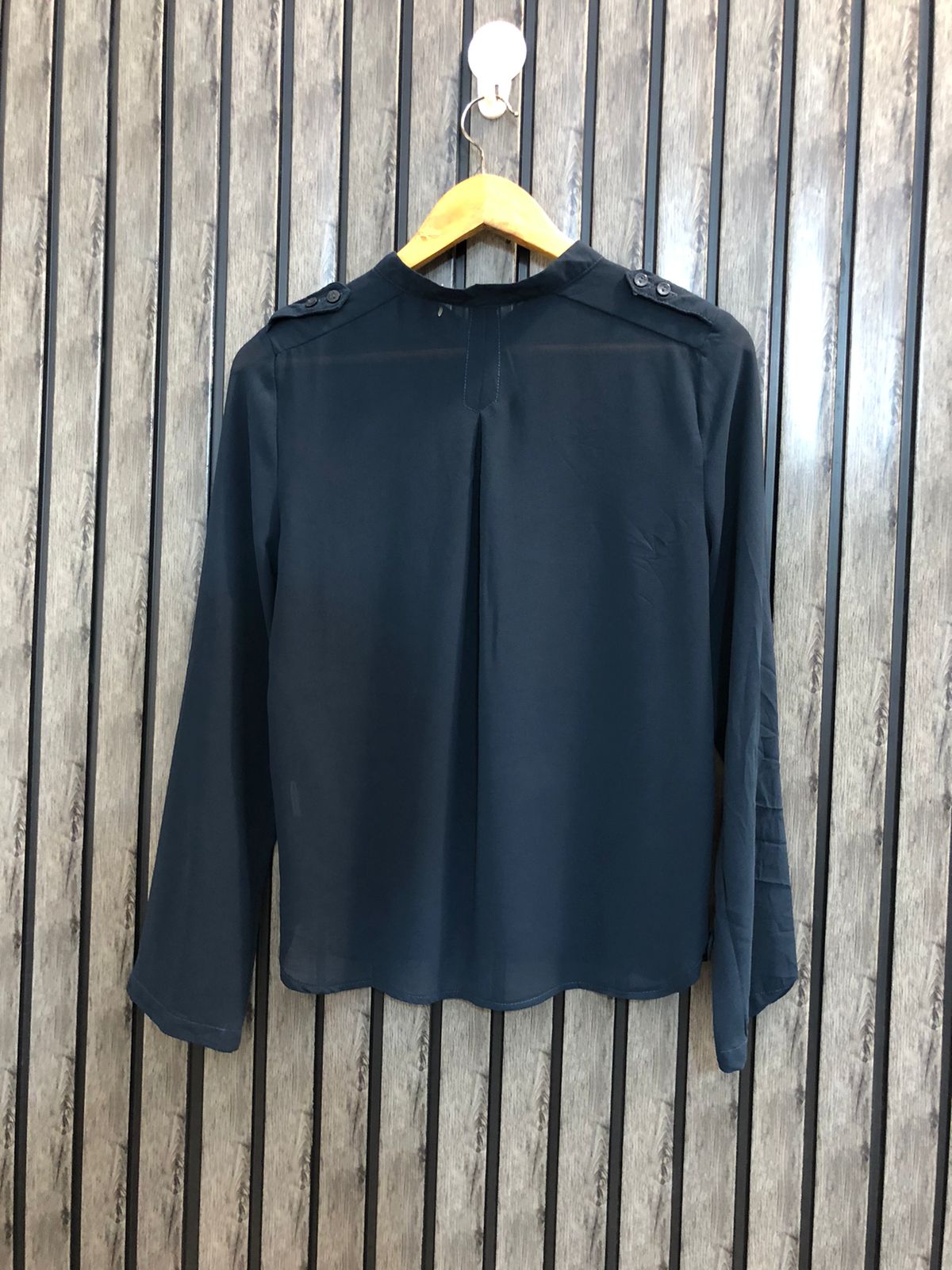 Chest 17  Length 22  Fabric Chiffon Women's Fashion Full Sleeves Tops