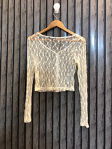 Chest 18  Lenght 15  Fabric net Fashionable Branded Crop Top for Women