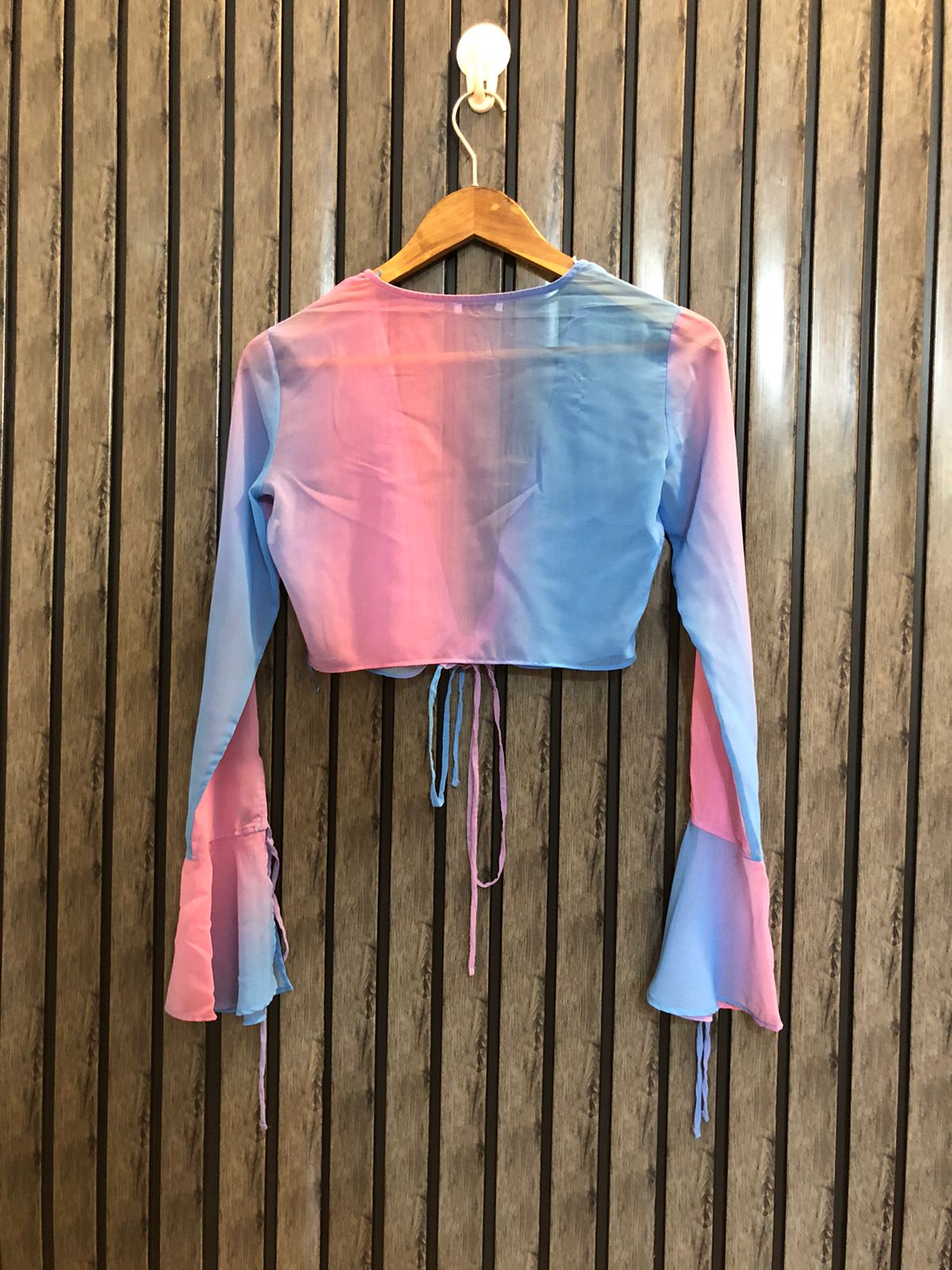 Chest 16  Lenght 12  Fabric chiffon Premium Quality Women's Crop Top