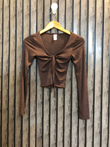 Chest 15 to 16  Lenght 14  Fabric silk jersey Chic Branded Western Wear Crop Top