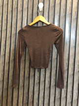 Chest 15 to 16  Lenght 14  Fabric silk jersey Chic Branded Western Wear Crop Top