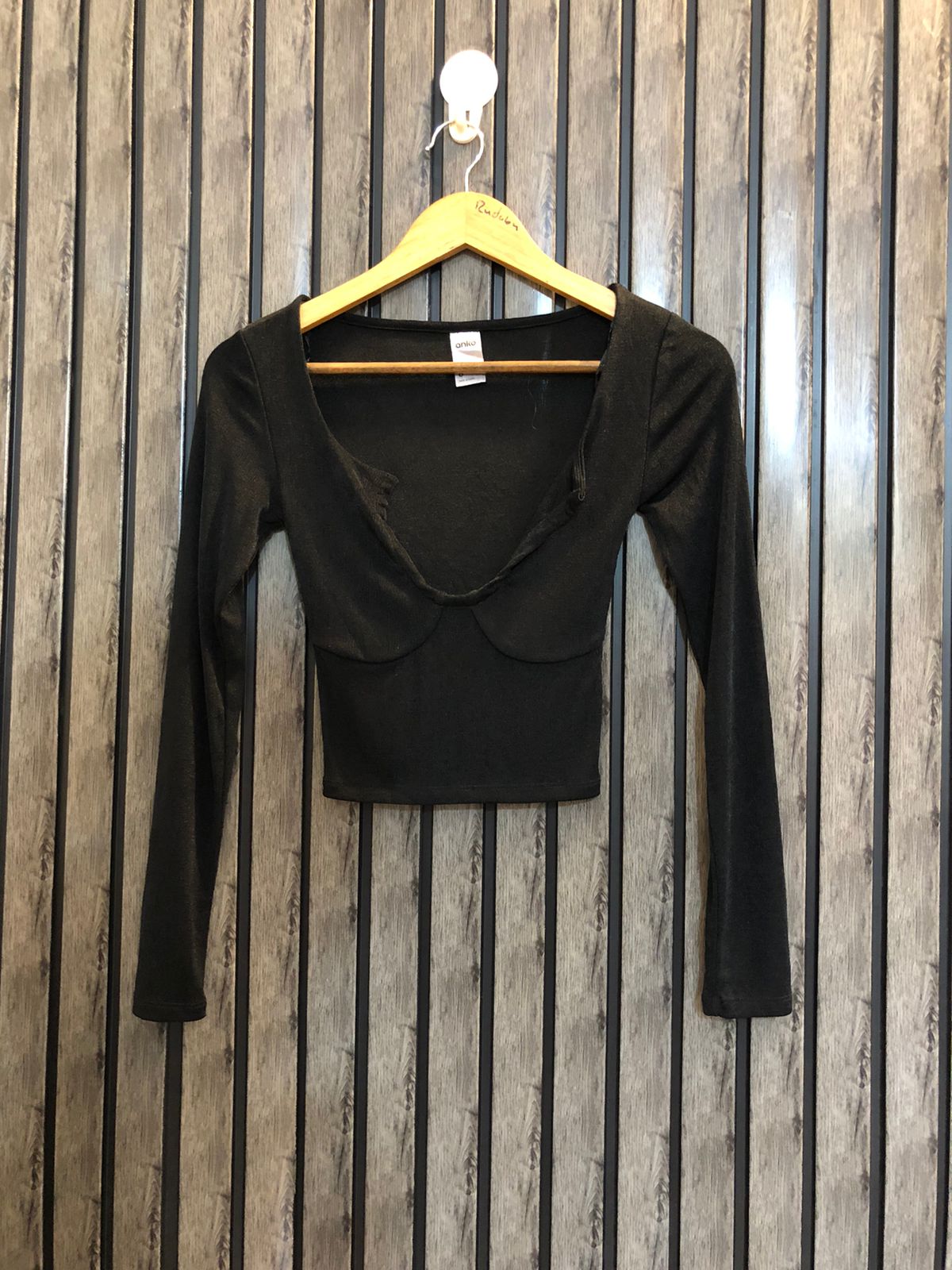 Chest 17  Lenght 15  Fabric silk jersey Designer Women's Everyday Crop Top
