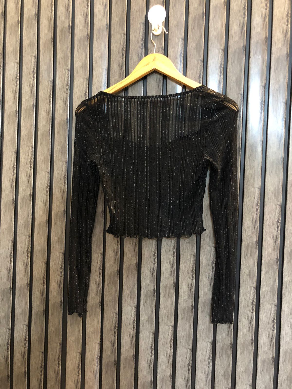Chest 17  Lenght 14  Fabric net Women's Fashion Crop Top