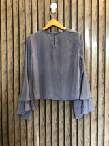 Chest 18  Lenght 18  Fabric chiffon Western Branded Women's Full Sleeve Casual Top
