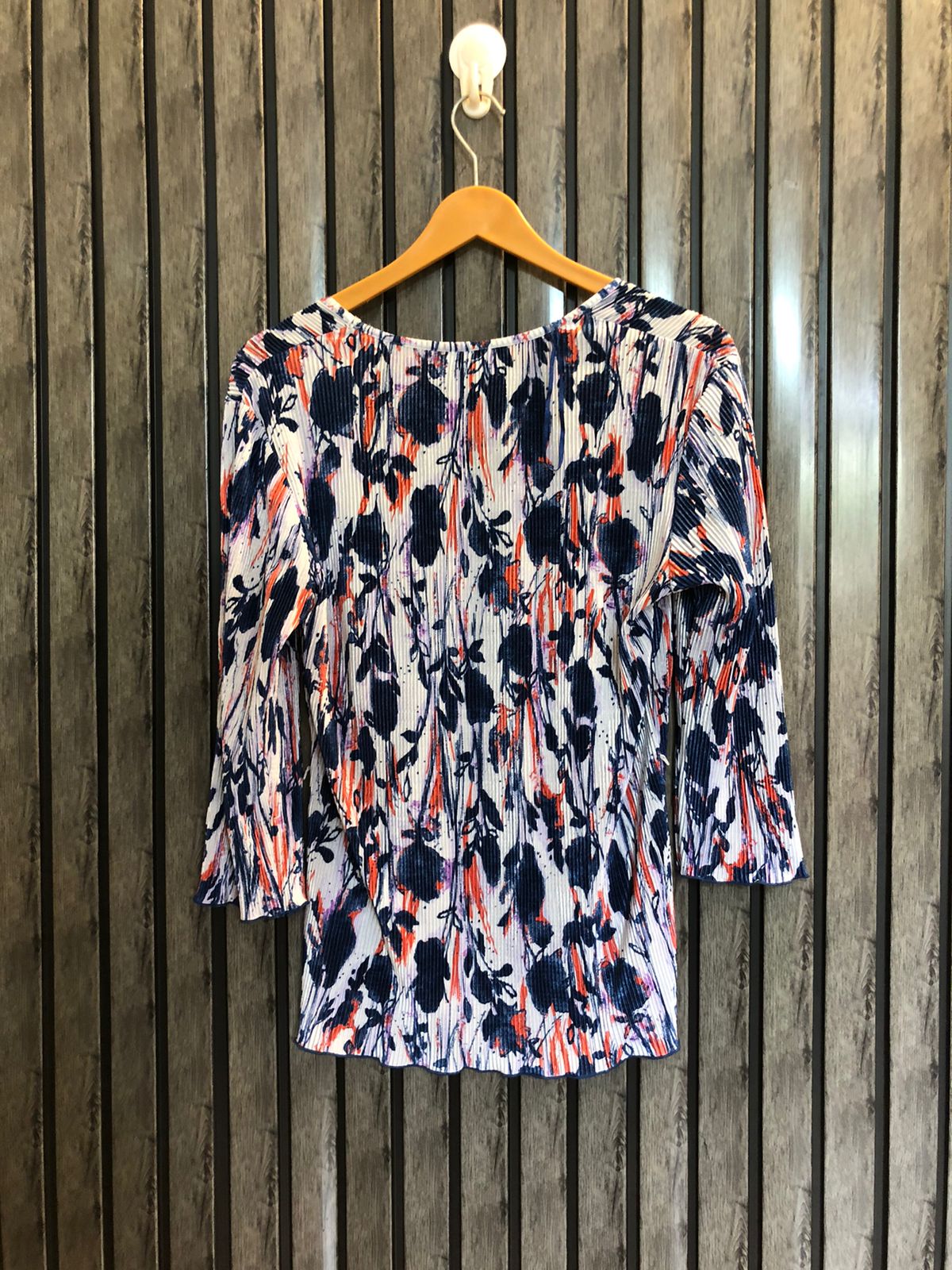 Chest 21  Lenght 23  Fabric silk Modern Women's Full Sleeve Casual Top