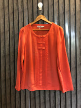 Chest 18  Lenght 24  Fabric silk Women's Full Sleeve Smart Casual Top