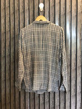 Chest 20  Lenght 26  Fabric chiffon Women's Classic Western Long Sleeve Top