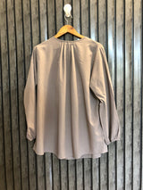 Chest 23  Lenght 28  Fabric silk Casual Chic Women's Long Sleeve Top
