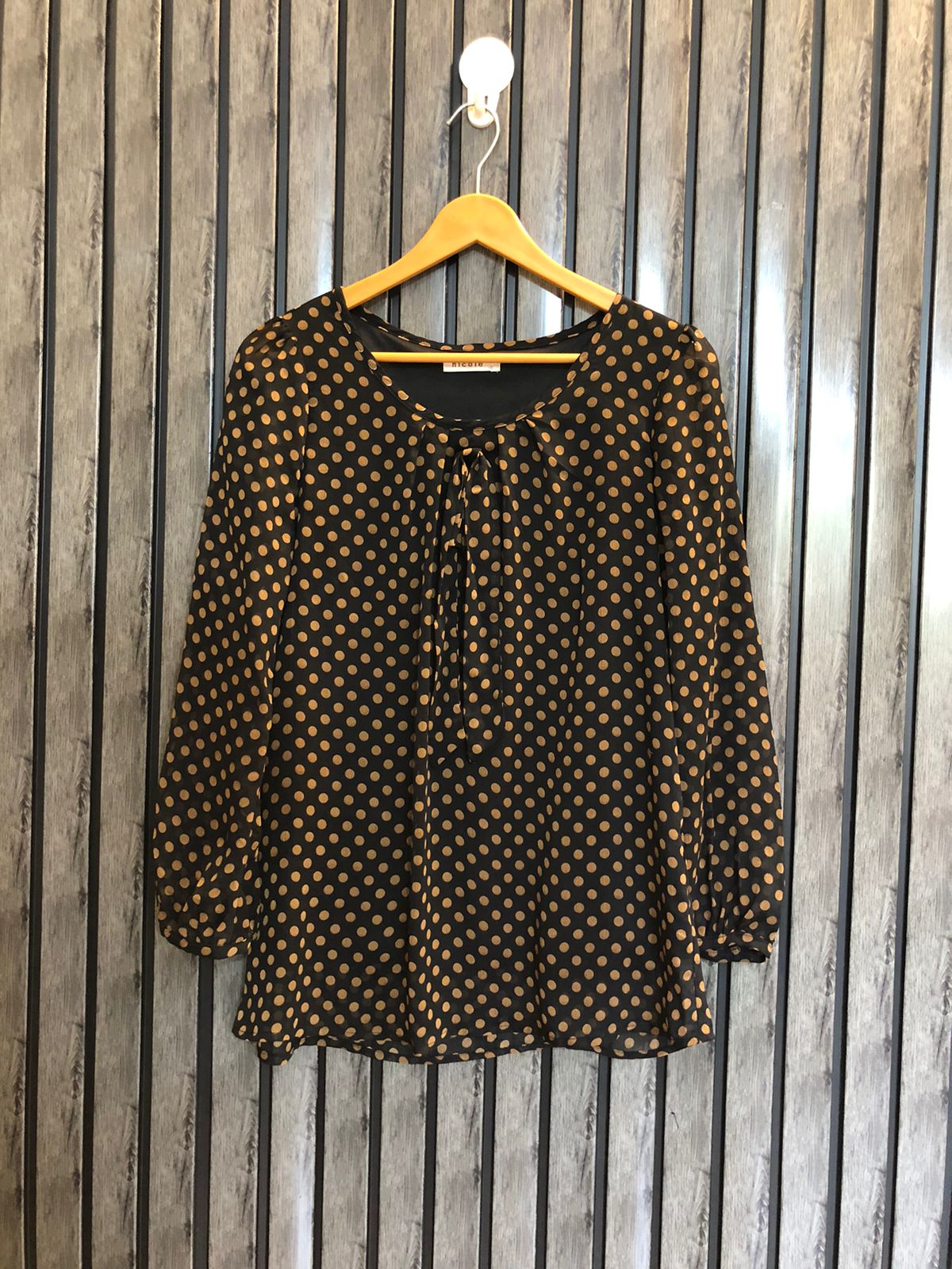 Chest 17  Lenght 25  Fabric chiffon Women's Smart Fit Full Sleeve Top