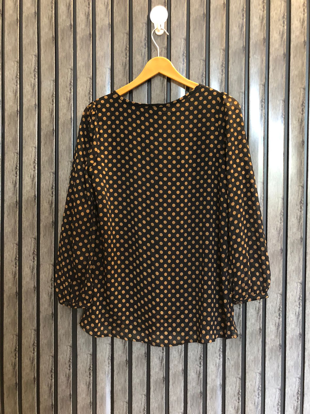 Chest 17  Lenght 25  Fabric chiffon Women's Smart Fit Full Sleeve Top