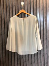 Chest 21  Length 22  Fabric Chiffon Stylish Western Banded Full Sleeve Top