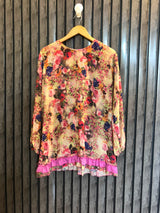 Chest 19  Length 29  Fabric Chiffon Premium Western Banded Top