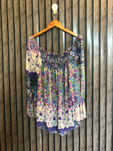 Chest 20  Length 26  Fabric Chiffon Full Sleeve Fashion Top