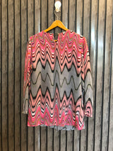 Chest 19  Length 27  Fabric Chiffon Ladies Stylish Western Top