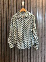 Chest 19  Length 24  Fabric Silk Classic Western Top