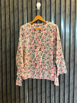 Chest 19  Length 23  Fabric Silk Long Sleeve Western Top