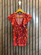 Chest 20  Length 20  Fabric linen Womens Western Fashion Top