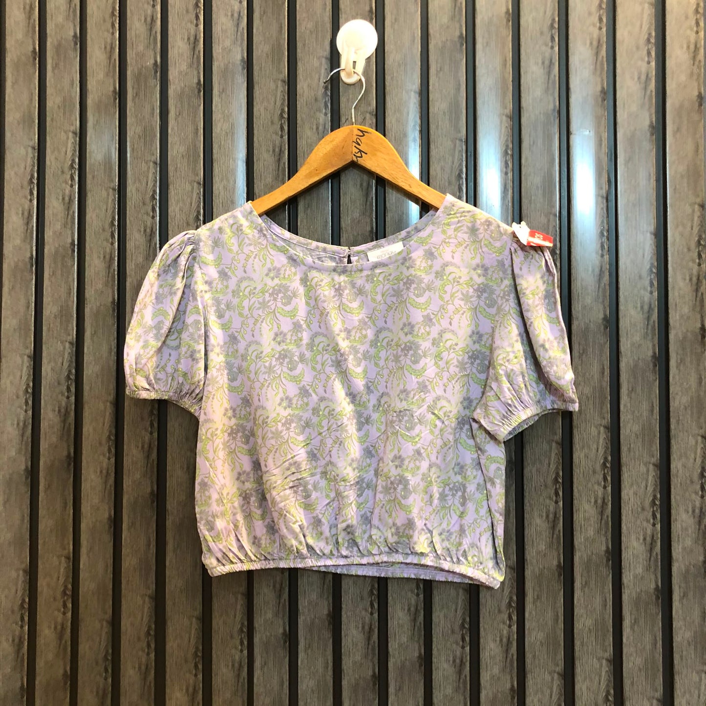 Chest 17  Length 15  Fabric Linen Ladies Fashion Crop Top