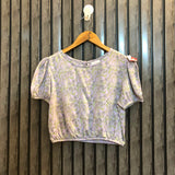 Chest 17  Length 15  Fabric Linen Ladies Fashion Crop Top