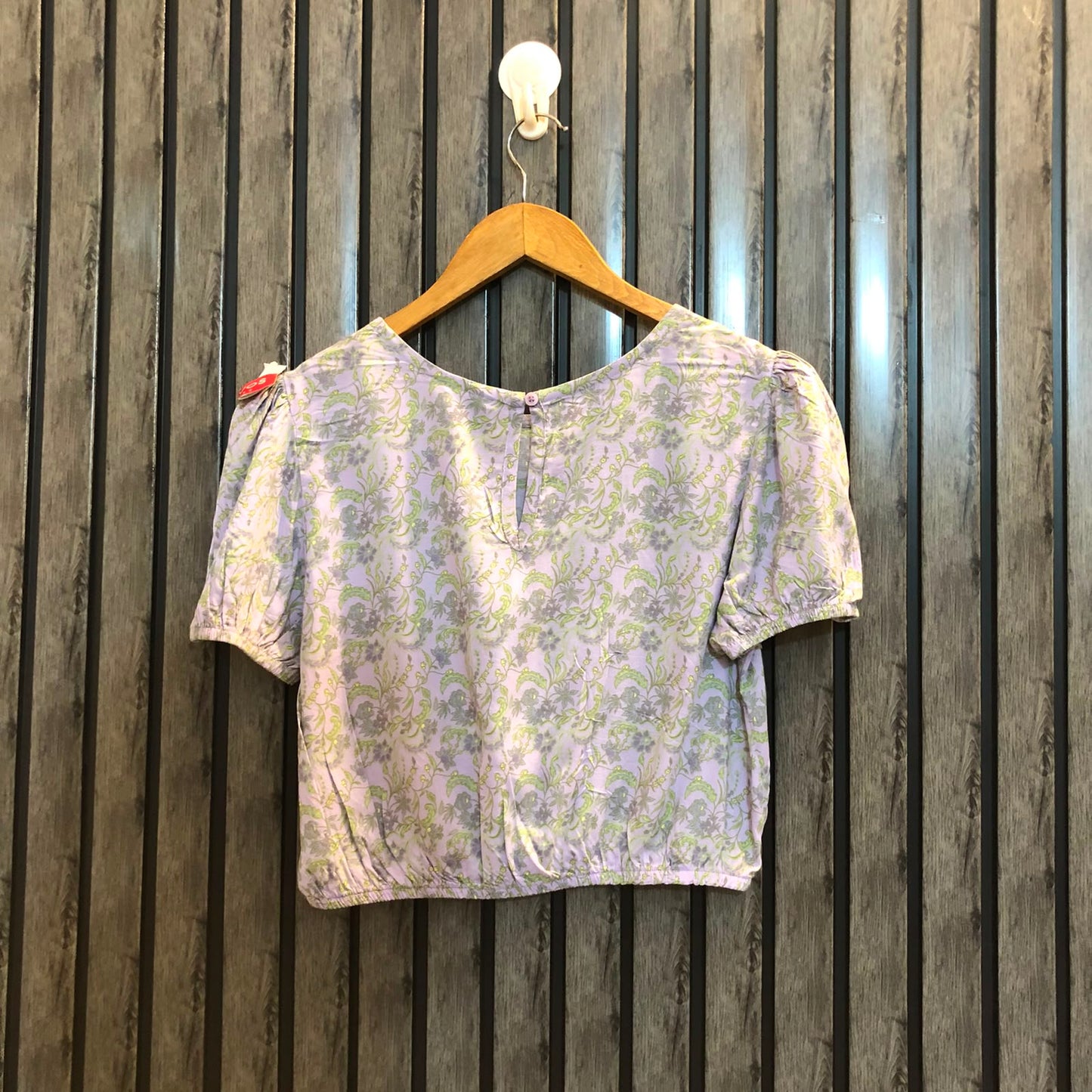 Chest 17  Length 15  Fabric Linen Ladies Fashion Crop Top