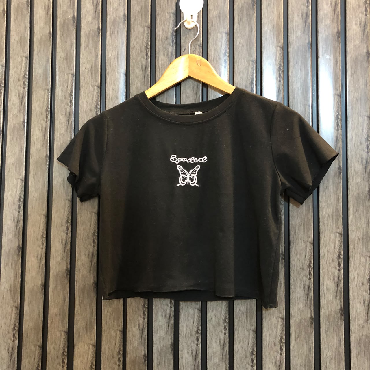 Chest 17  Length 13  Fabric Jersey Ladies Classic Crop Top