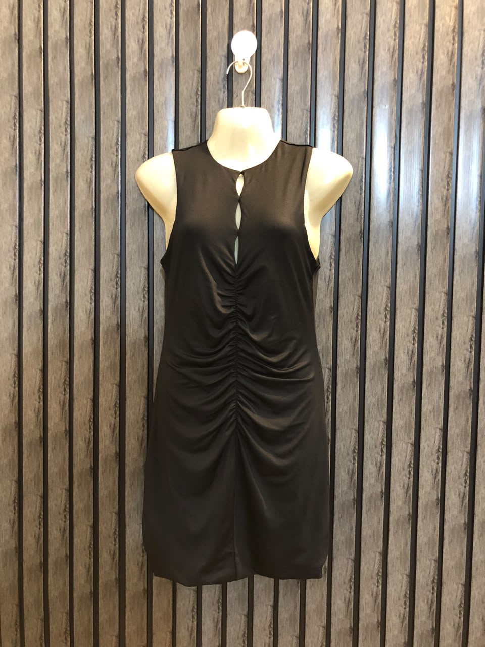 Chest 19  Length 31  Fabric Silk Jersey Elegant Branded Mini Dress for Women
