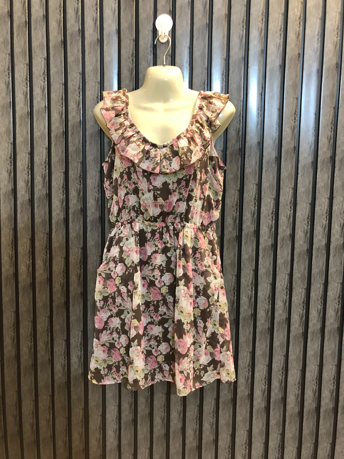 Chest 20  Length 33  Fabric Chiffon Trendy Women's Branded Mini Dress