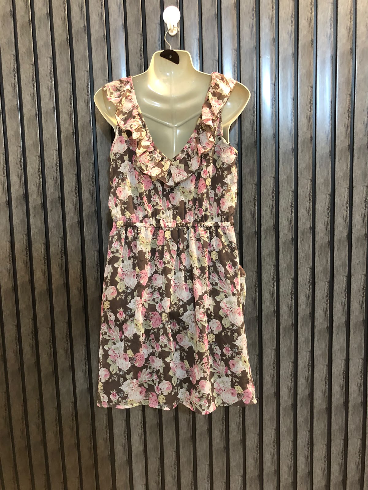 Chest 20  Length 33  Fabric Chiffon Trendy Women's Branded Mini Dress