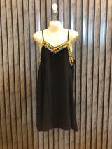 Chest 18  Length 34  Fabric Cotton Silk Glamorous Women's Mini Party Dress