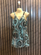 Chest 17  Length 26  Fabric Chiffon Western Fashion Mini Dress for Women