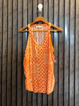 Chest 19  Lenght 24  Fabric linen Fashionable Sleeveless Tops for Ladies