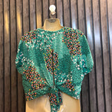 Chest 21  Lenght 15  Fabric linen Elegant Women's Crop Tops