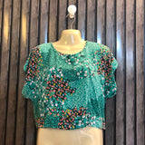 Chest 21  Lenght 15  Fabric linen Elegant Women's Crop Tops