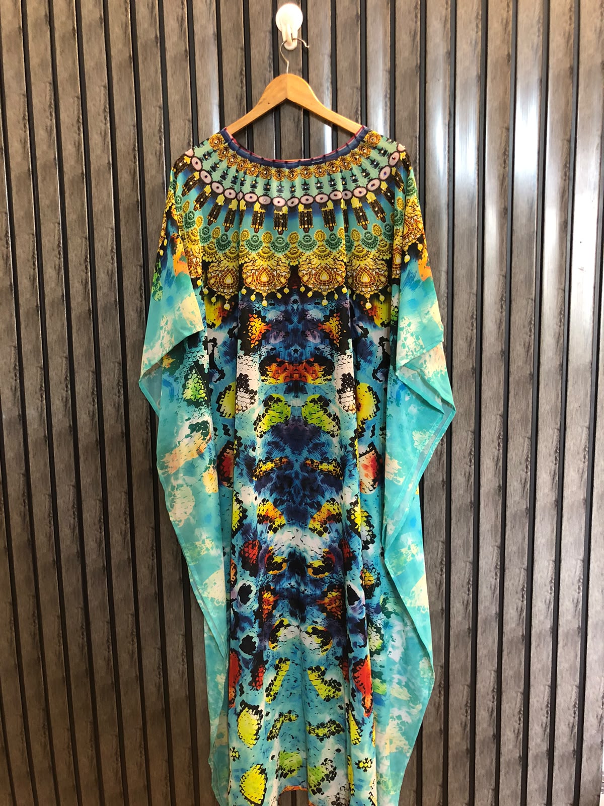 Chest free size  Lenght 51 to 53  Fabric Chiffon Branded Ladies Long Ponchos