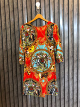 Chest 19  Lenght 33  Fabric Silk Jersey Ladies Long Top