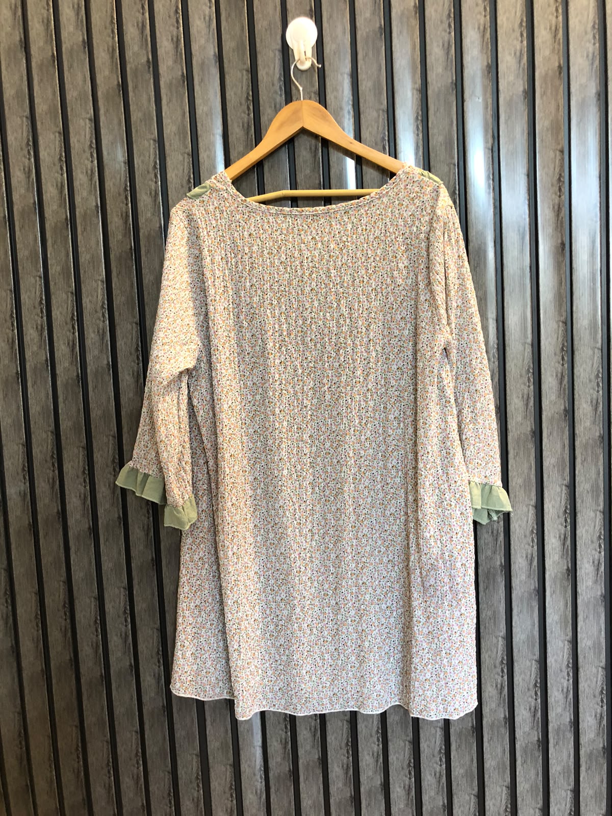 Chest 23  Lenght 33  Fabric chiffon Exclusive Women's Long Tops