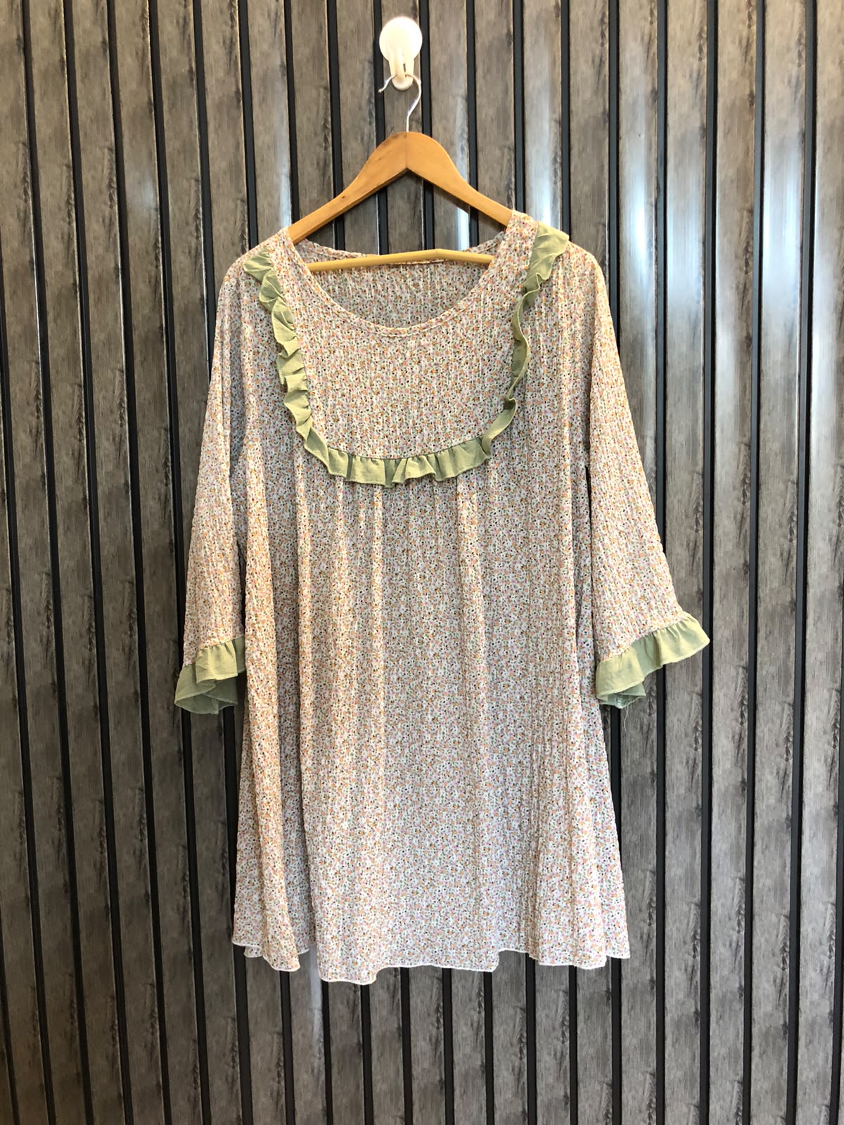 Chest 23  Lenght 33  Fabric chiffon Exclusive Women's Long Tops