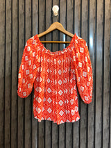 Chest 22  Length 19  Fabric Linen Women's Summer Full Sleeve Top