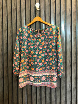 Chest 20  Length 24  Fabric Cotton Silk Women's Western Casual Top