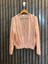 Chest 21  Length 21  Fabric Linen Women's Trendy Full Sleeve Top