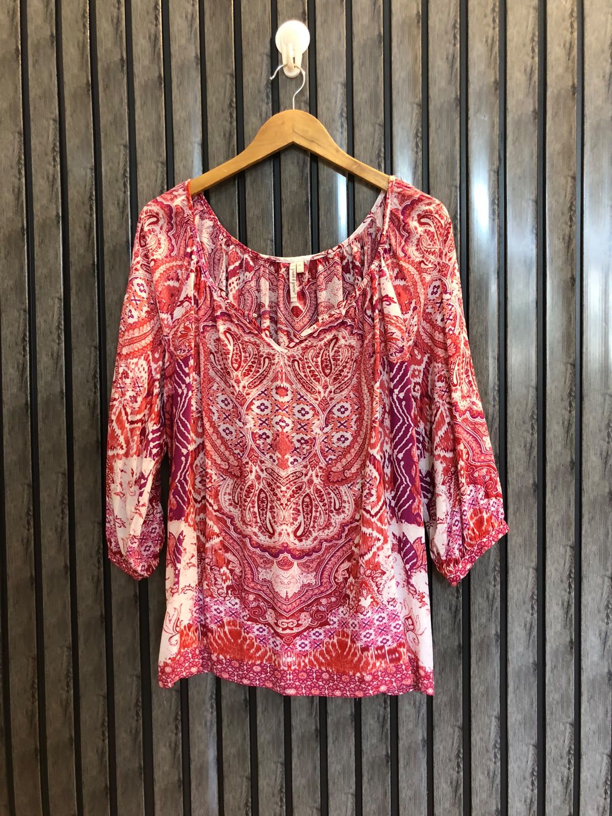 Chest 22  Length 23  Fabric Linen Women's Smart Fashion Top