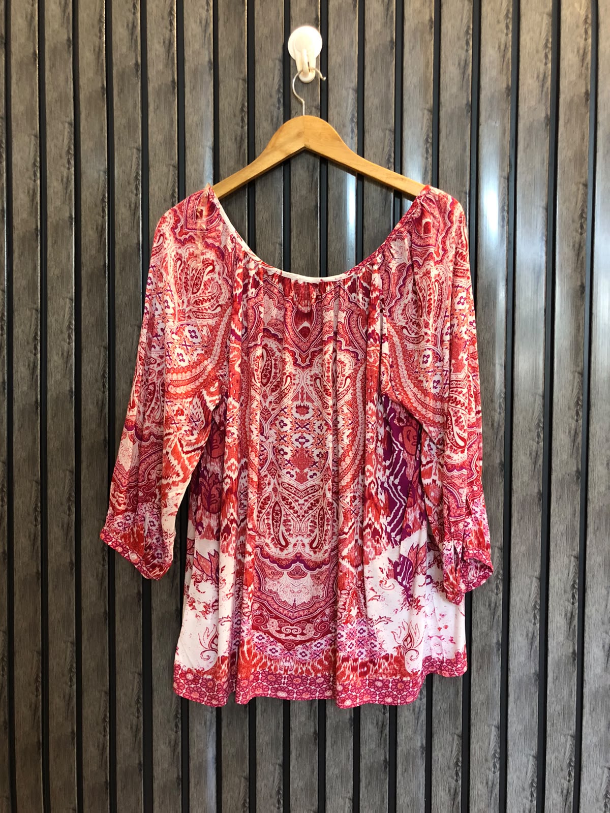 Chest 22  Length 23  Fabric Linen Women's Smart Fashion Top