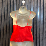 Chest small  Length 19  Fabric silk Women's Casual Crop Top