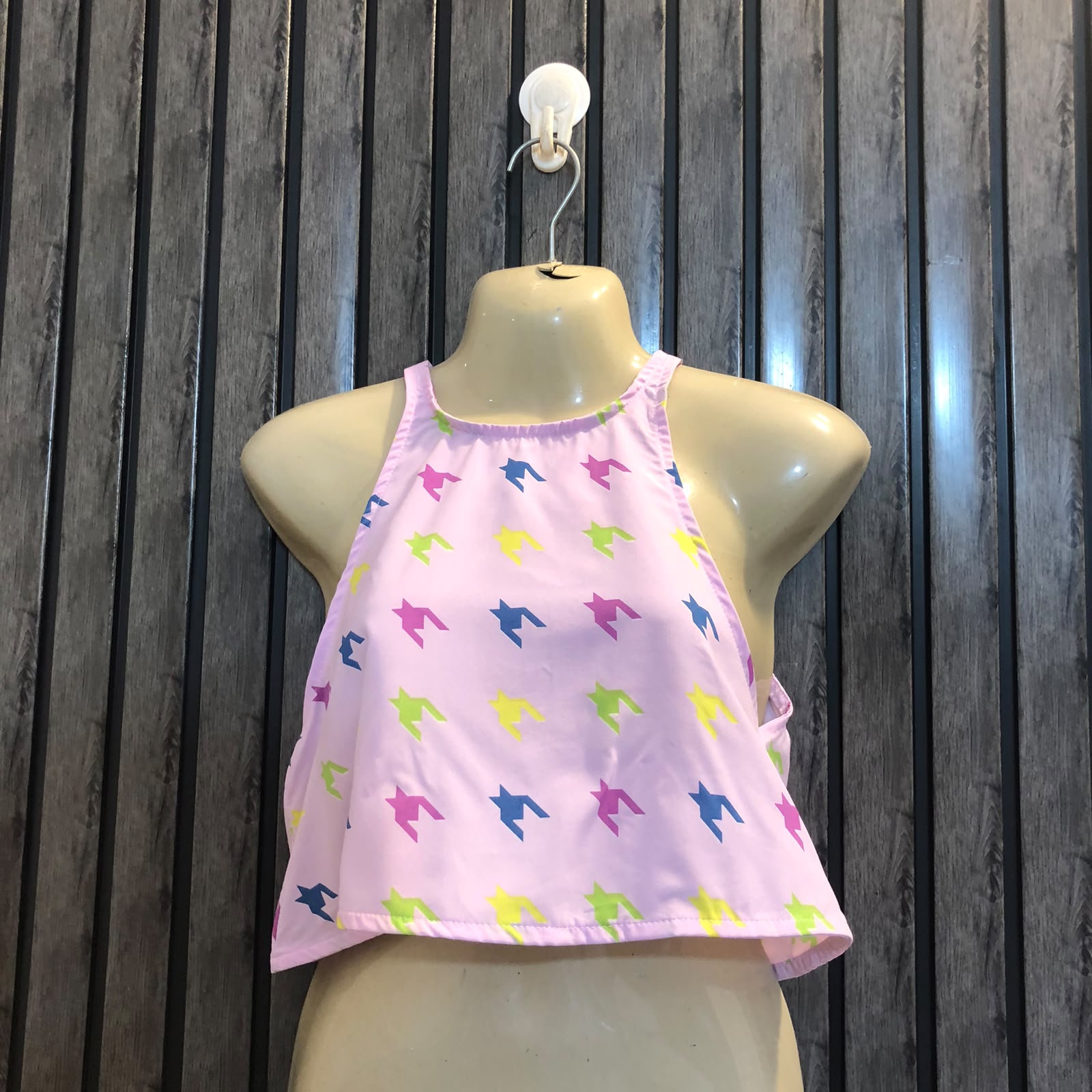 Chest small  Length 13  Fabric silk Women's Modern Crop Top