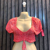 Chest small  Length 11  Fabric linen Branded Western Women's Crop Top