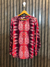 Chest 20  Length 27  Fabric net Women's Trendy Full Sleeve Top