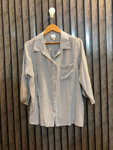 Chest 21  Length 24  Fabric linen Women's Modern Full Sleeve Top
