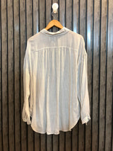 Chest medium  baggy style  Length 29  Fabric linen Women's Latest Full Sleeve Top