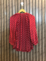 Chest 20  Length 24  Fabric cotton silk Branded Western Women's Full Sleeve Top
